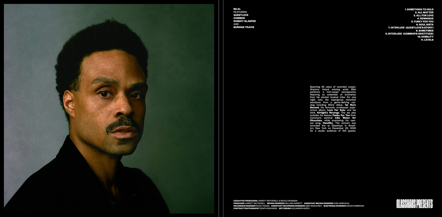 Bilal ft. Questlove, Common, Robert Glasper, Burniss Travis - Live at Glasshaus (2xLP Vinyl)