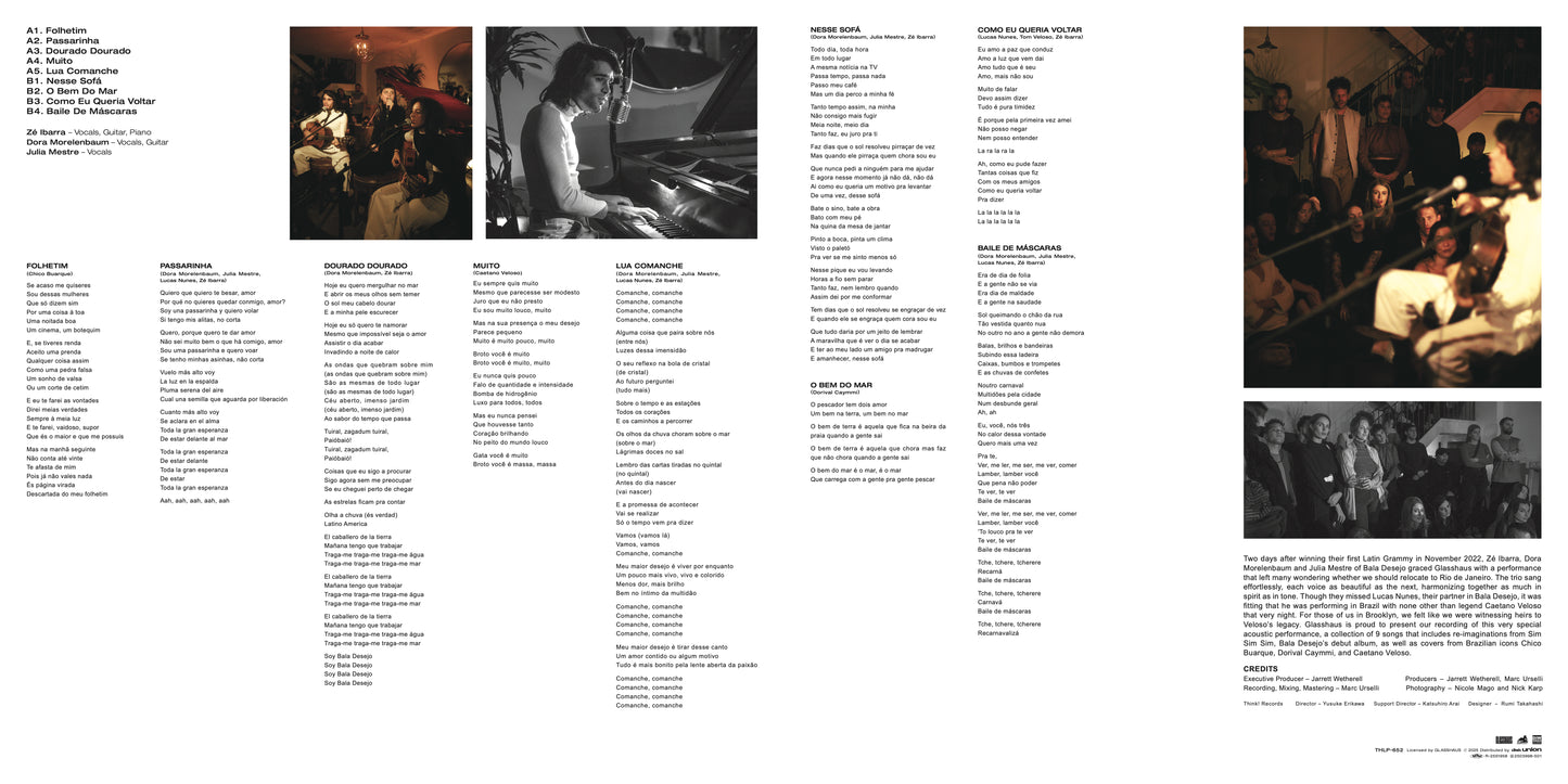 Zé Ibarra ft. Dora Morelenbaum, Julia Mestre - Live at Glasshaus (LP Vinyl: Japanese Reissue)